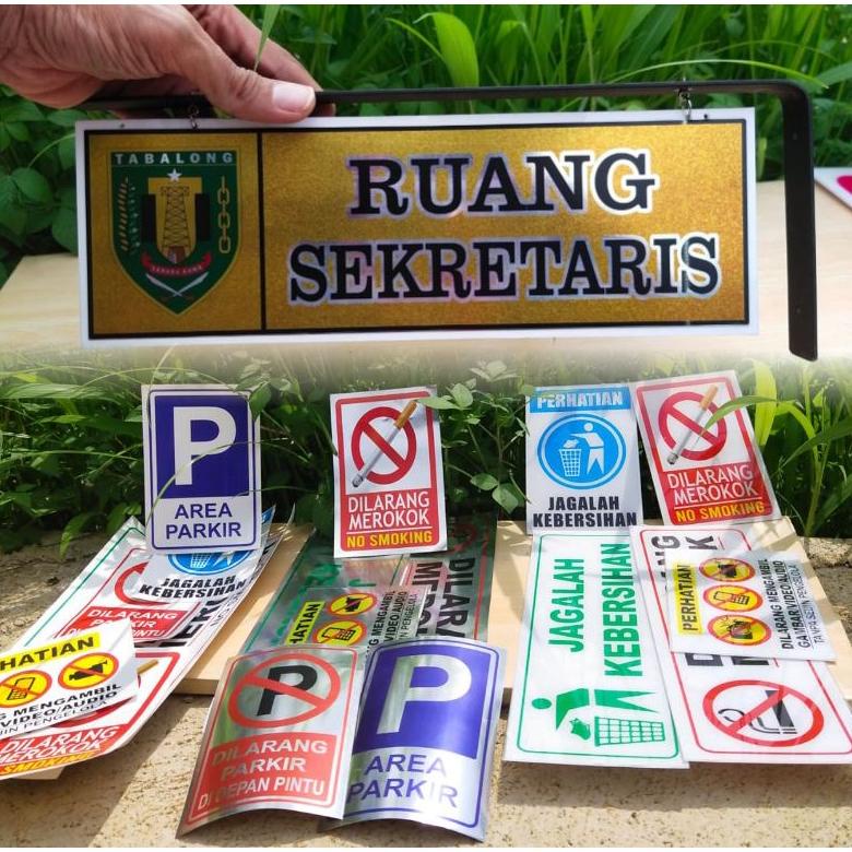 

PRODUK- PAKET PAPAN NAMA RUANGAN (PAPAN AKRILIK, BESI SIKU), SIAP PAKAI FREE DESAIN CUSTOM .