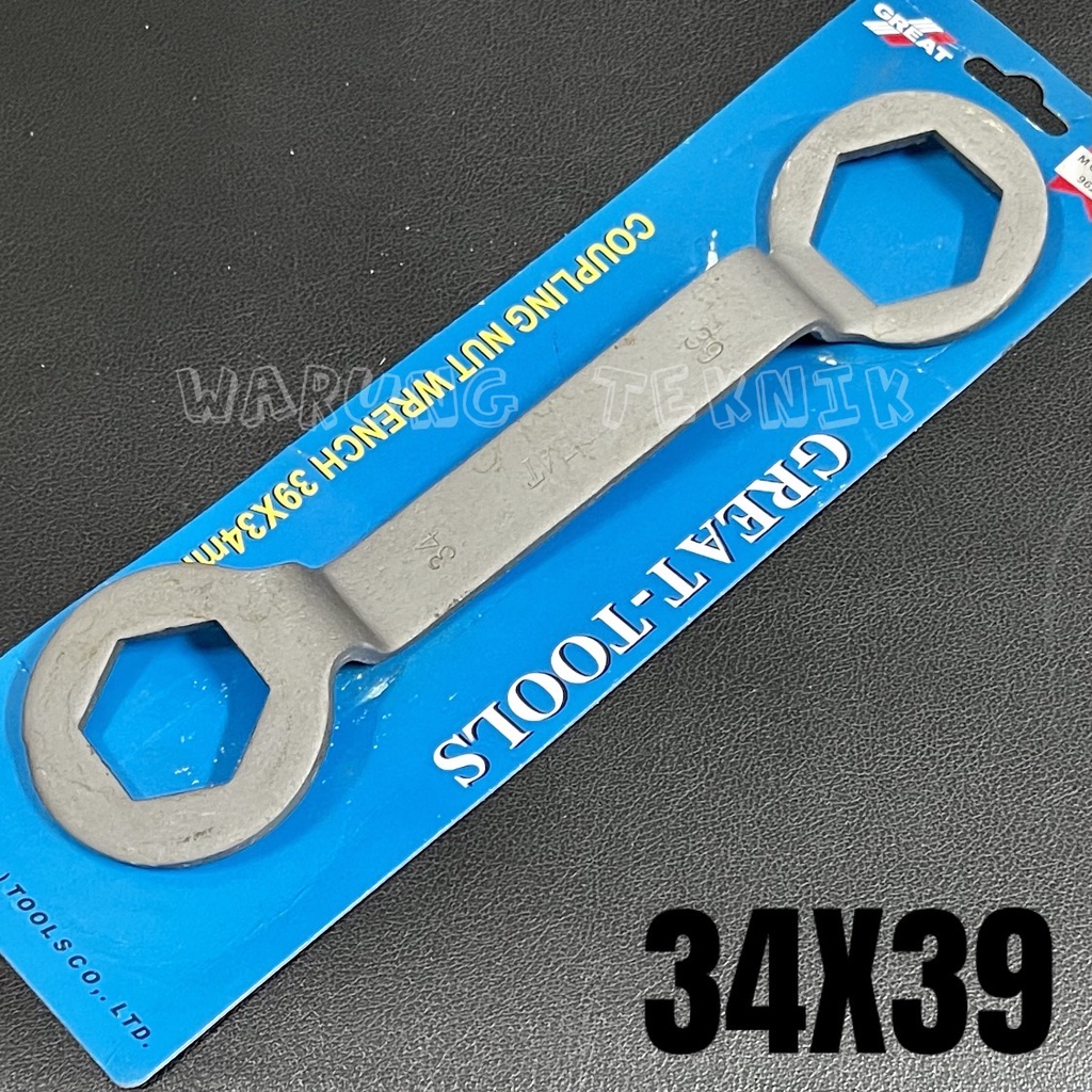 GREAT TOOLS COUPLING NUT WRENCH 39 X 34 - KUNCI MUR KOPLING CVT MATIC 34 X 39