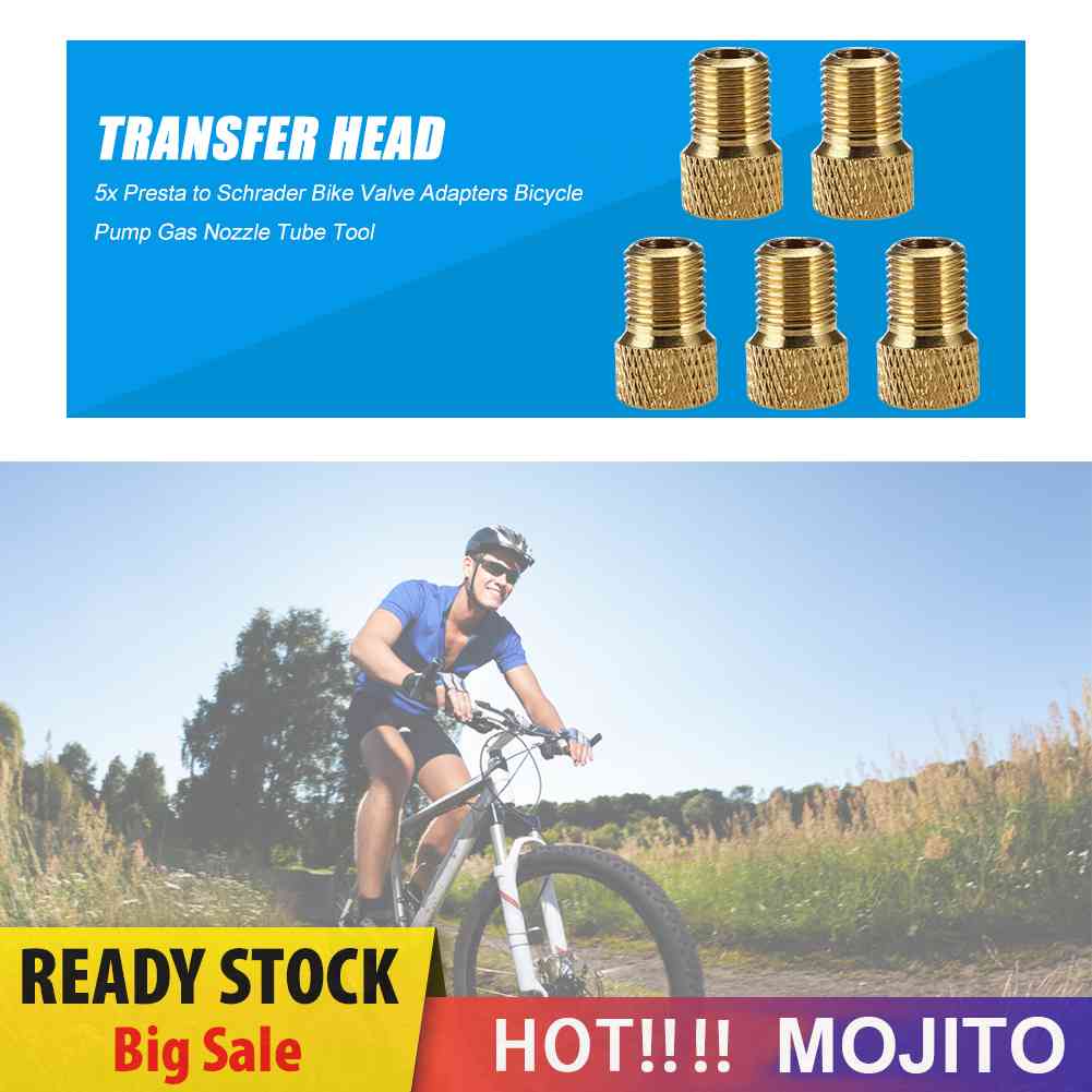 5pcs Adaptor Katup Presta Ke Schrader Untuk Pompa Udara Sepeda MTB