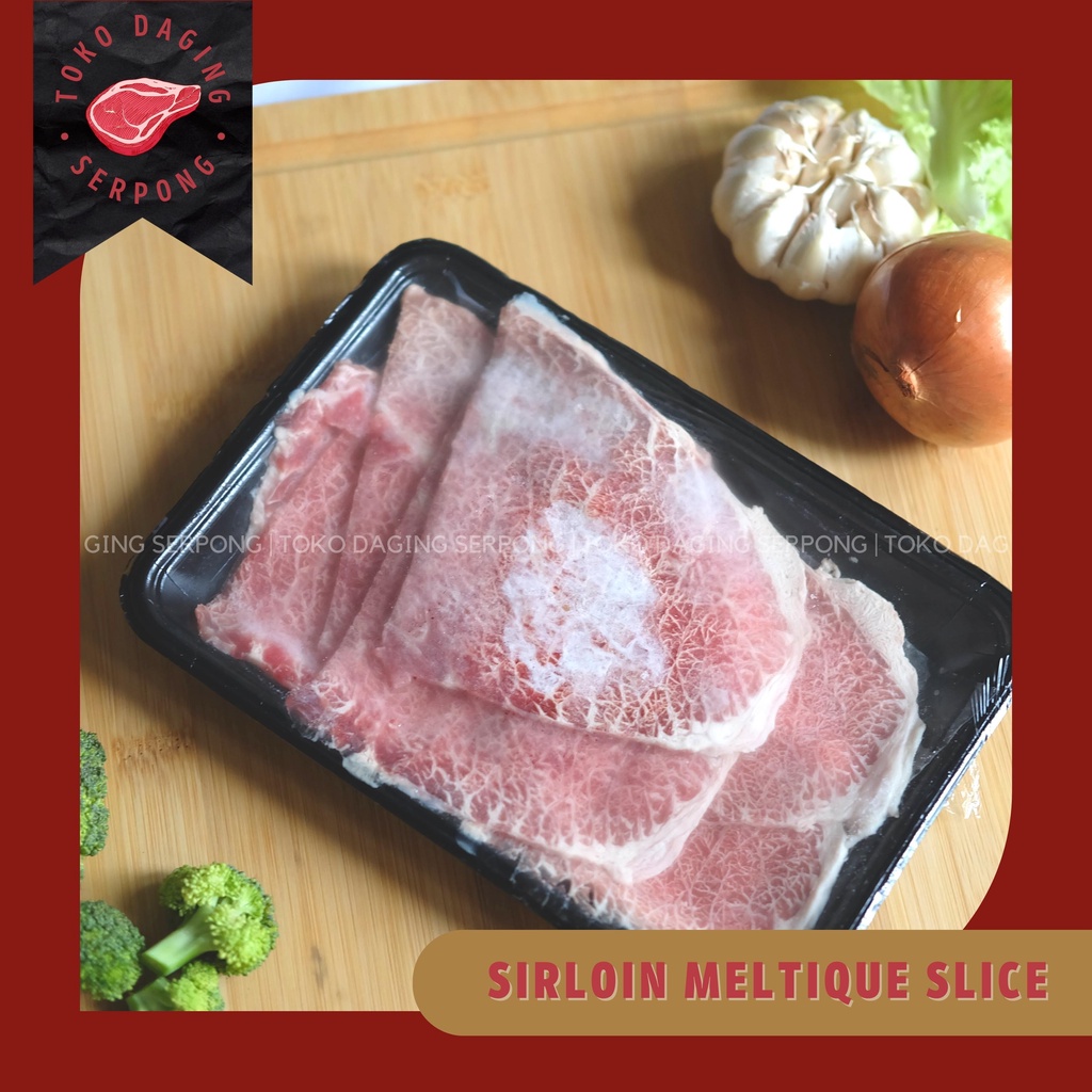 

Daging Sapi Sirloin/Striploin Wagyu Meltique Slice Beef 250 gr
