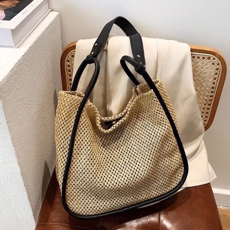 Zr tote anyaman free pouch