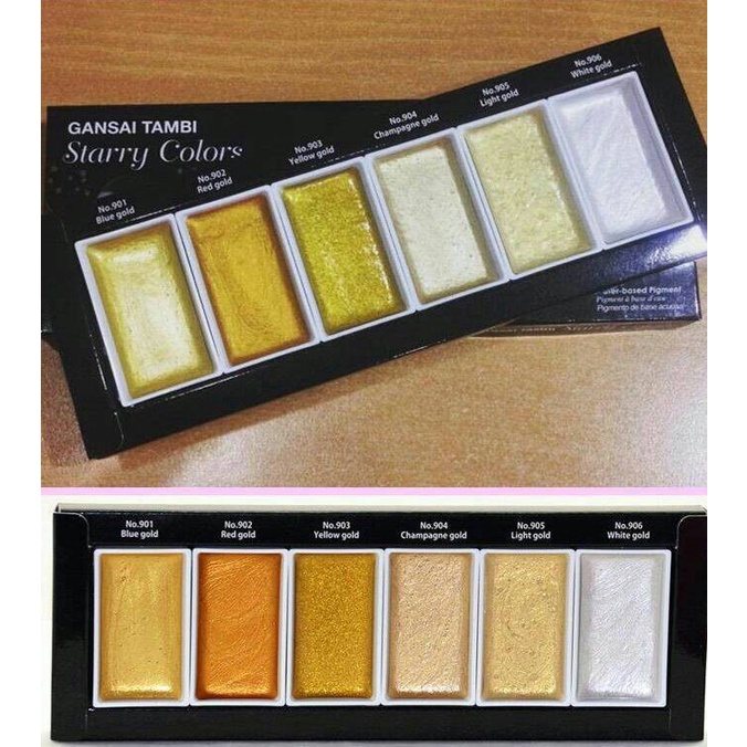 

Gilaa!!! Watercolor Metallic Kuretake Gansai Tambi Starry Colors Bergaransi