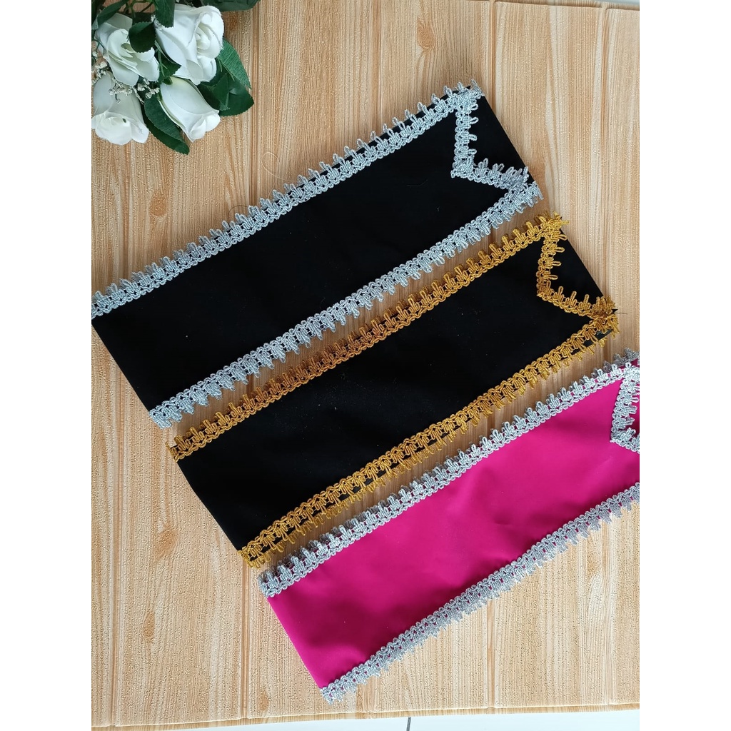 Selempang Wisuda Polos Renda Besar