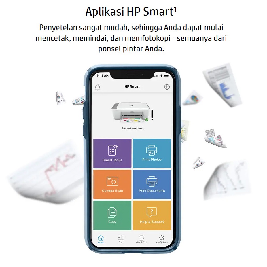 Printer Hp DeskJet Ink Advantage 2776 Print Copy Scan Wireless New Garansi Resmi