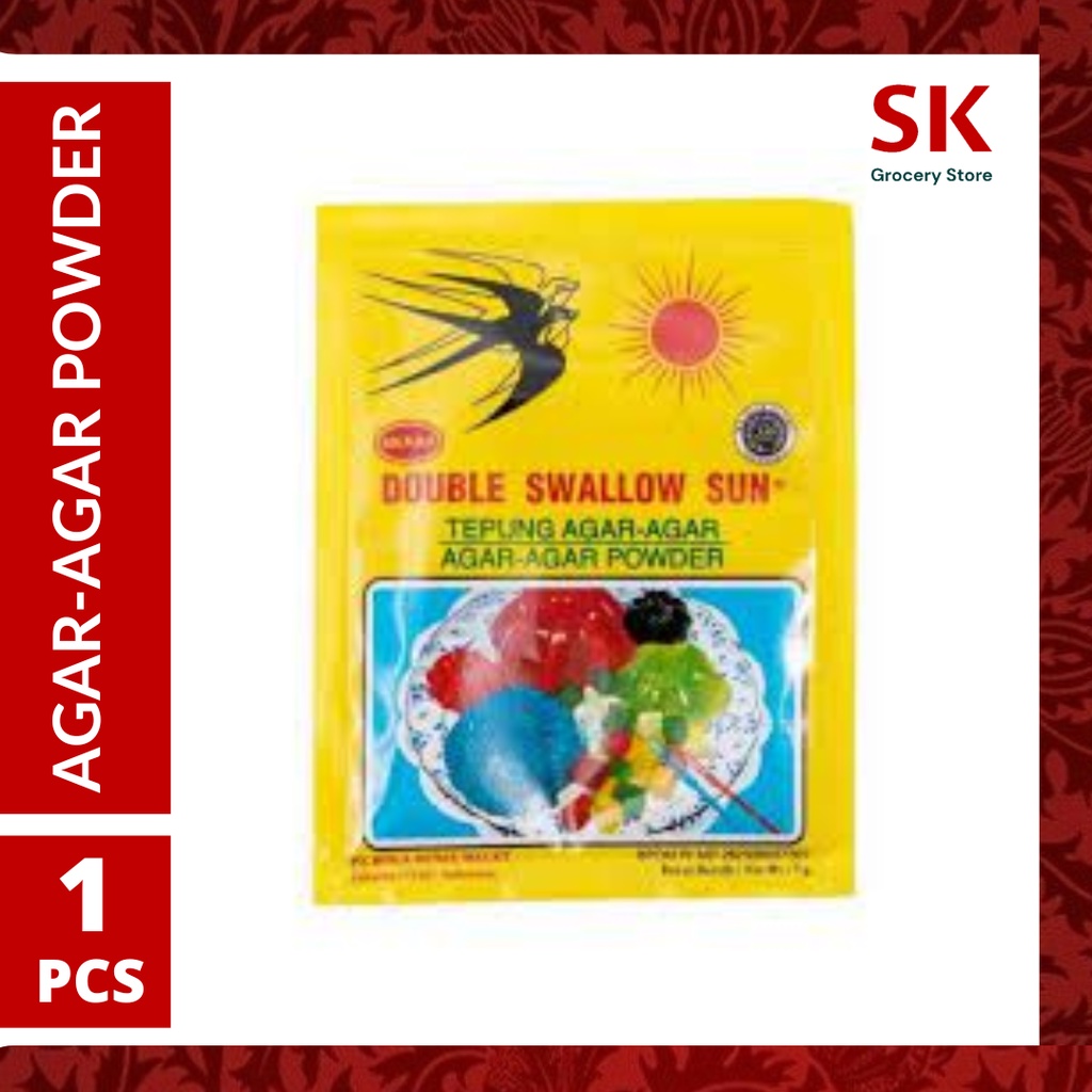 

[Harga Grosir] Agar Agar Swallow Plain Double Swallow Sun 7 gr