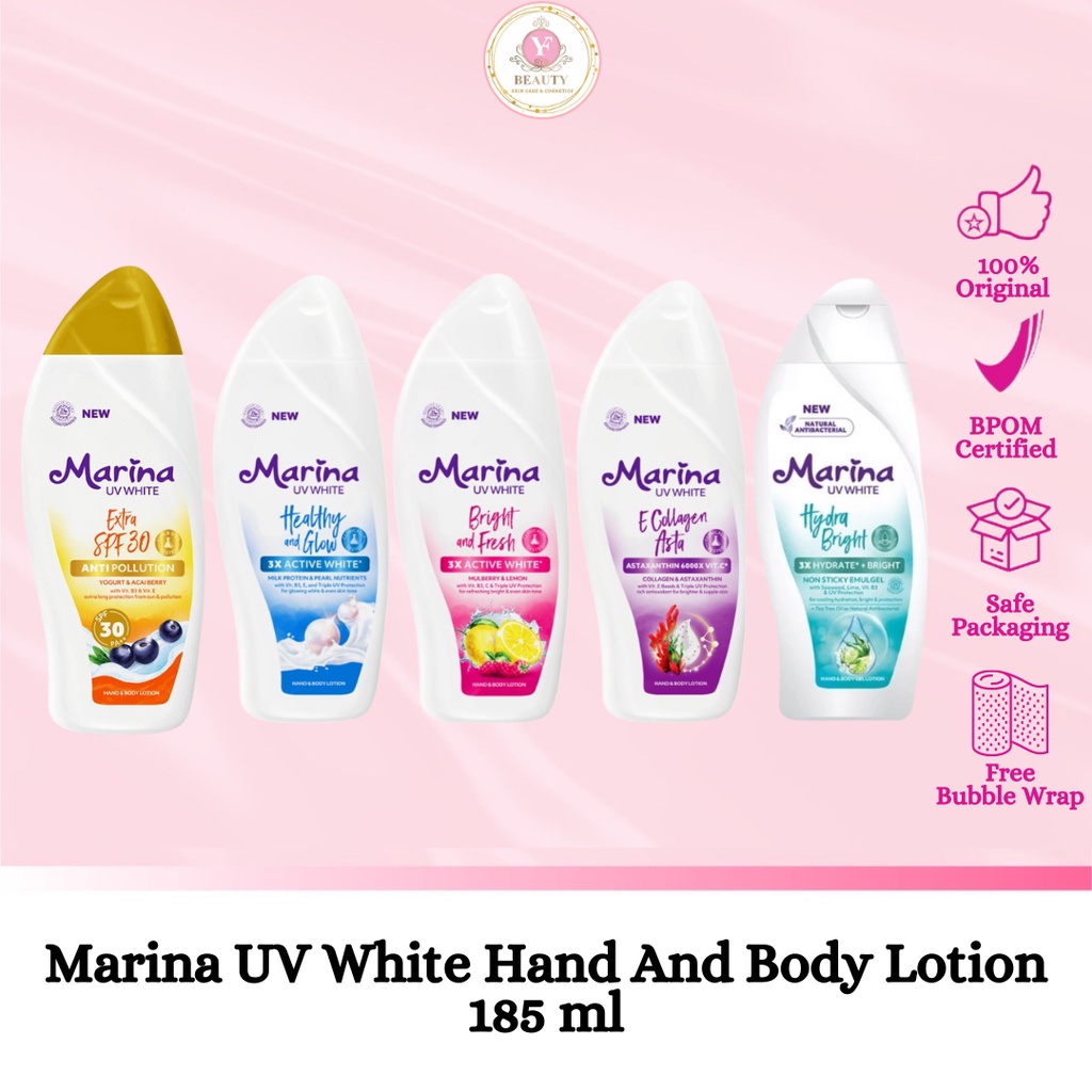YF BEAUTY  Marina UV White Hand And Body Lotion 185 ml
