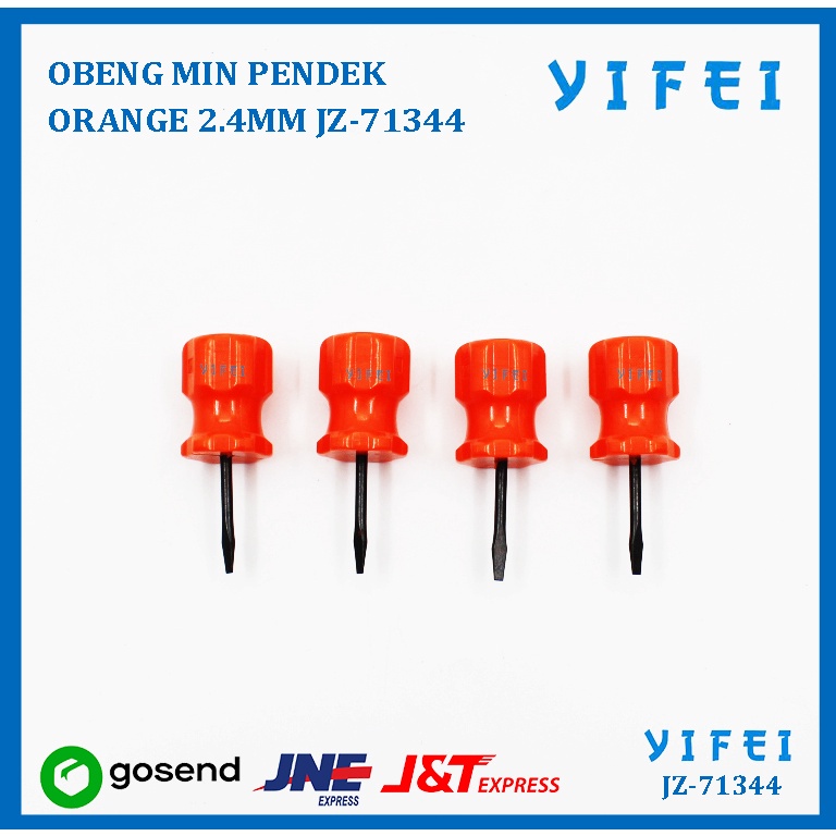 OBENG MIN PENDEK ORANGE 2.4MM YIFEI-71344