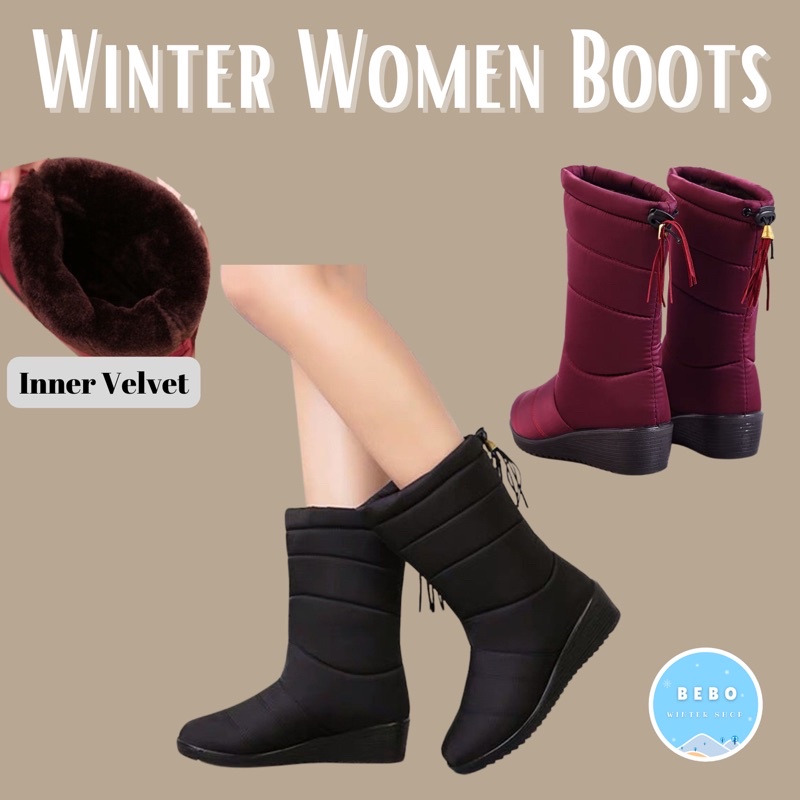 Sepatu bot salju musim dingin wanitaWinter snow boots women