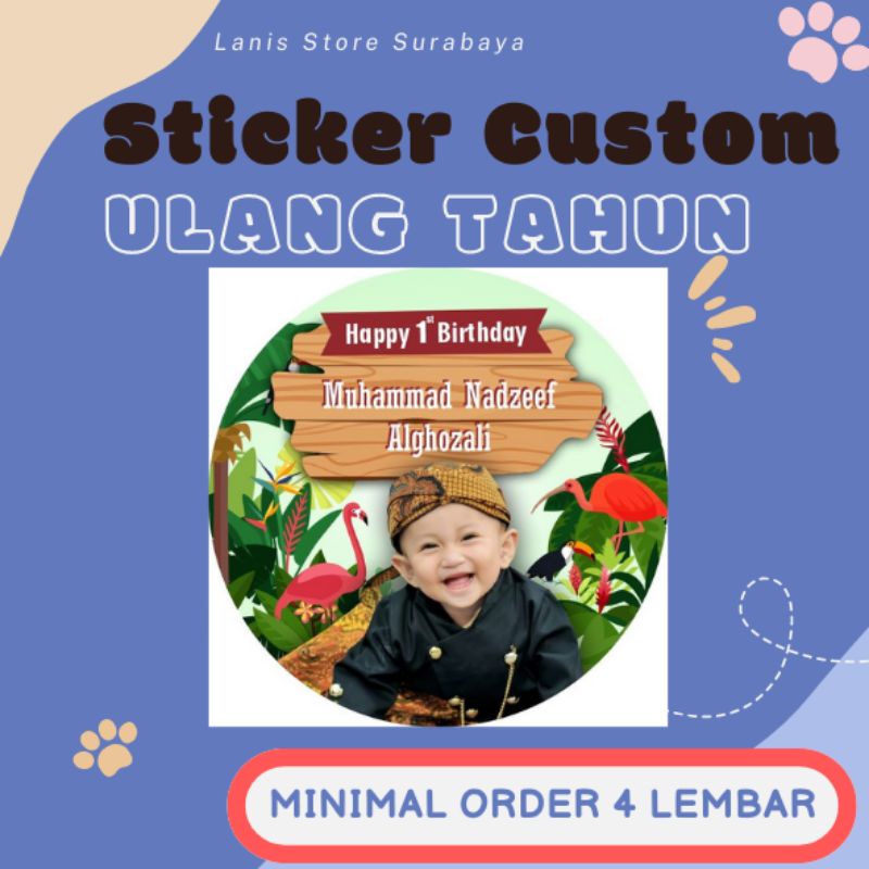 

[ TERMURAH ] CETAK STIKER CUSTOM ULANG TAHUN