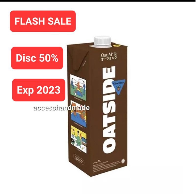 

FLASH SALE DISC 50% OATSIDE CHOCOLATE MILK OATMILK CHOCO susu import 1L 1 liter