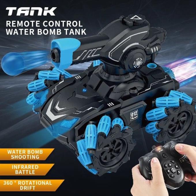RC Tank Car Waterbomb Mainan Mobil Remote Control Tembak Peluru Air
