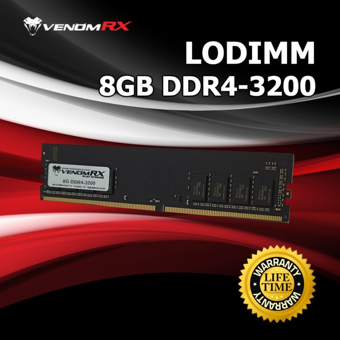 VenomRX Lodimm DDR4 8GB PC3200 / VenomRX 8GB DDR4 PC25600 3200mhz