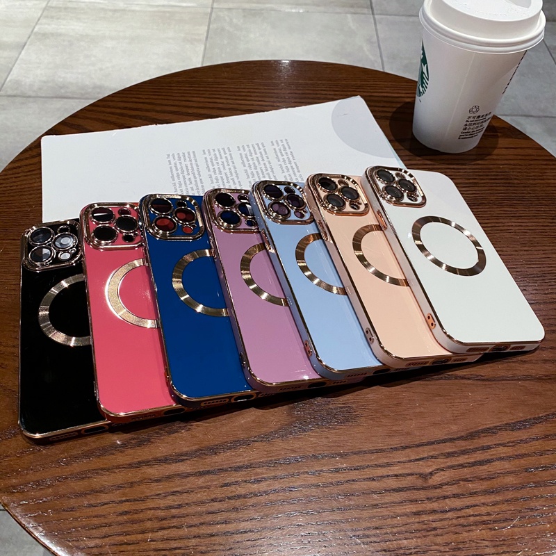 Soft Case Magnetik Pelindung Lensa Kamera 8D Untuk Iphone 13 Pro Max 14 Pro Max 14 Pro