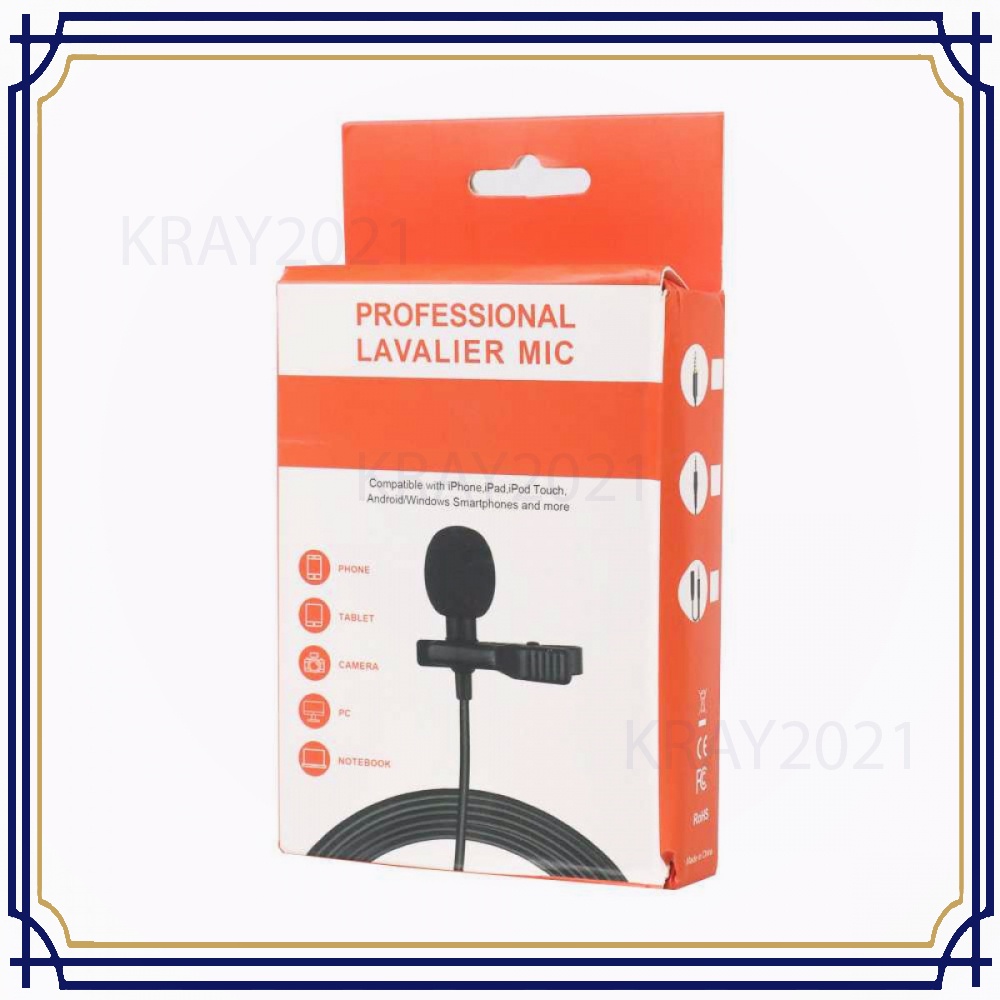 Professional Lavalier Microphone Clip Portable 3.5mm LM782