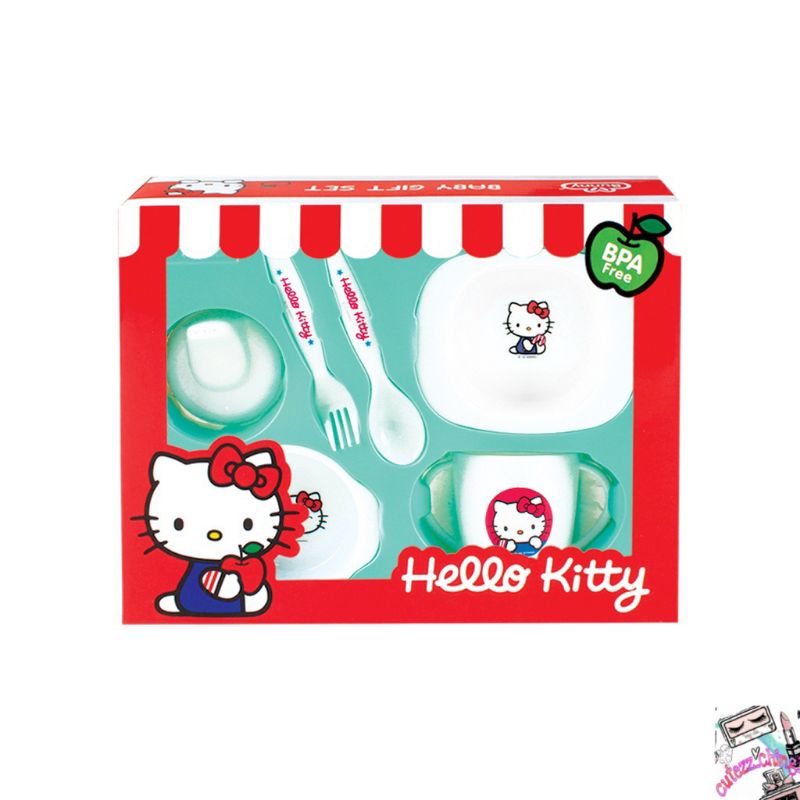 ☃Cutezz_Ching1☃Hello Kitty Feeding Set Small Perlengkapan Makan Bayi Bunny LB-101/201