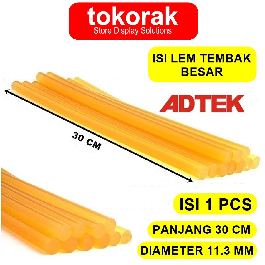 ISI LEM TEMBAK BESAR KUNING - GLUE STICK - LEM BAKAR - REFILL GLUE GUN