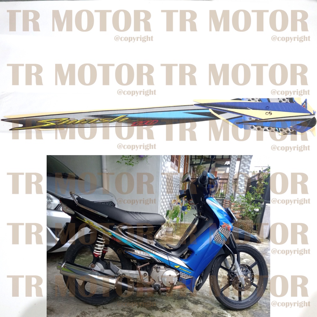 Stiker Motor Smash 110 2005 2006 Sticker Striping Lis Full Set Motor