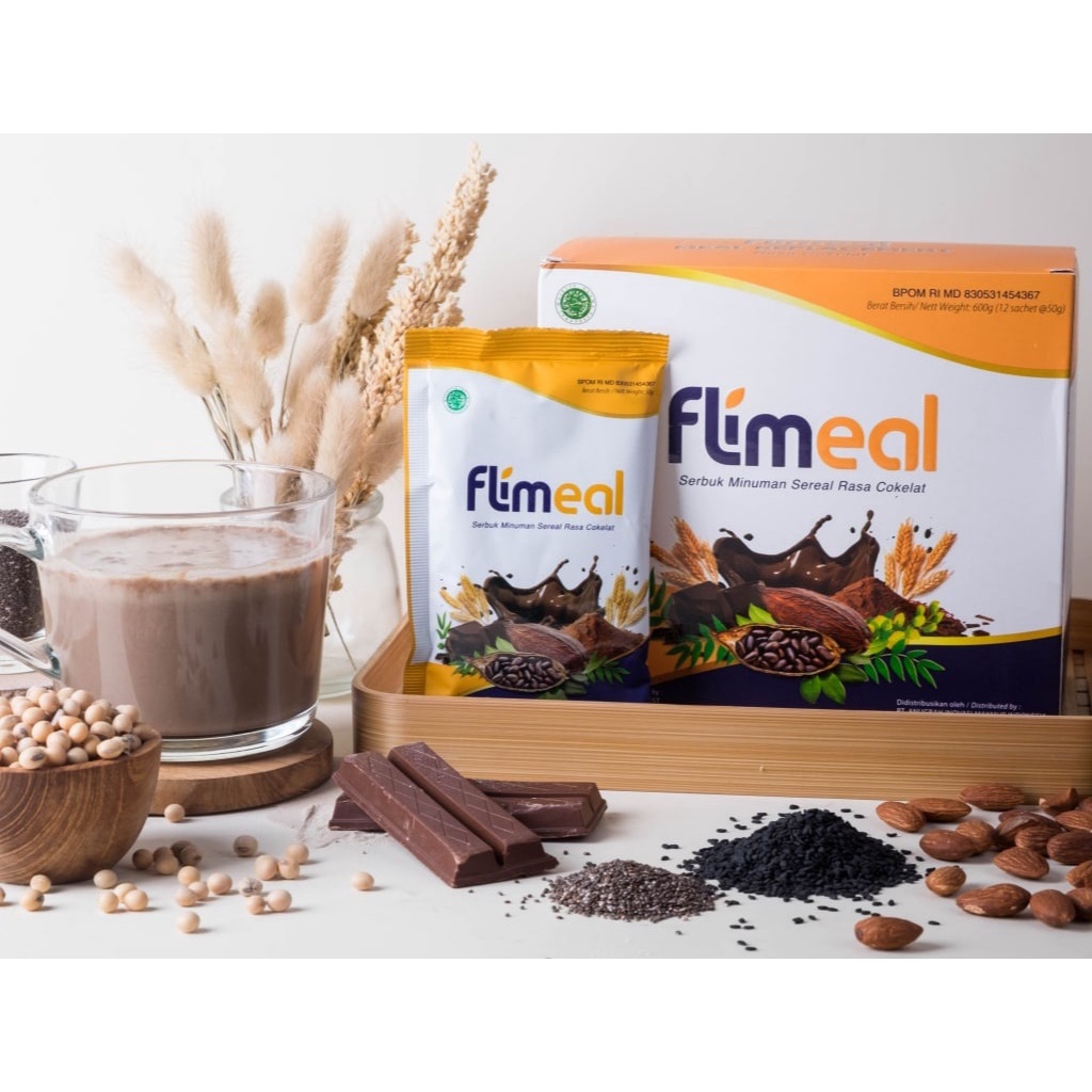 

Flimeal - Minuman Sereal Rasa Cokelat (12 sachet x 50gr) | Membantu Diet kamu Yuk Ganti Sarapan kamu dengan YANG LEBIH SEHAT | Sarapan sehat ya FLIMEAL AJA | minuman ber kalori rendah cepat kenyang cocok untuk diet sajian sehat bernutrisi protein tinggi