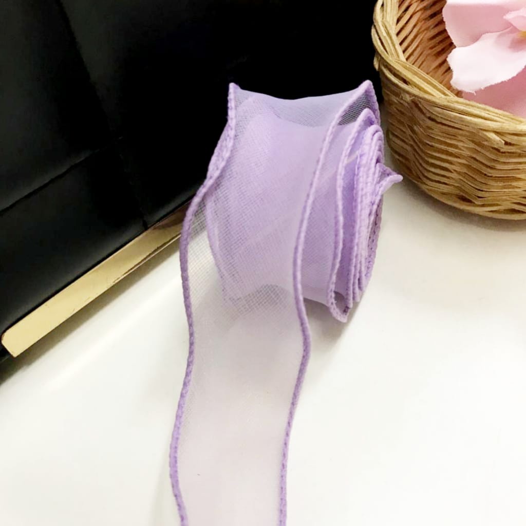 1YARD-PITA ORGANZA GELOMBANG | PITA TRANSPARAN GELOMBANG | PITA KACA