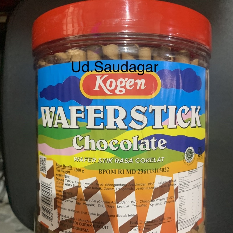 

Kogen Wafer Stik Chocolate Toples 600gr