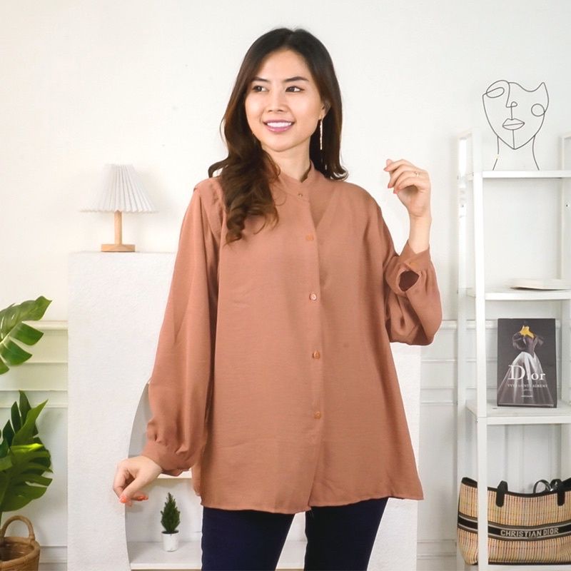 DAILY TOP BLOUSE // SHAKILA KEMEJA CRINCLE POCKET