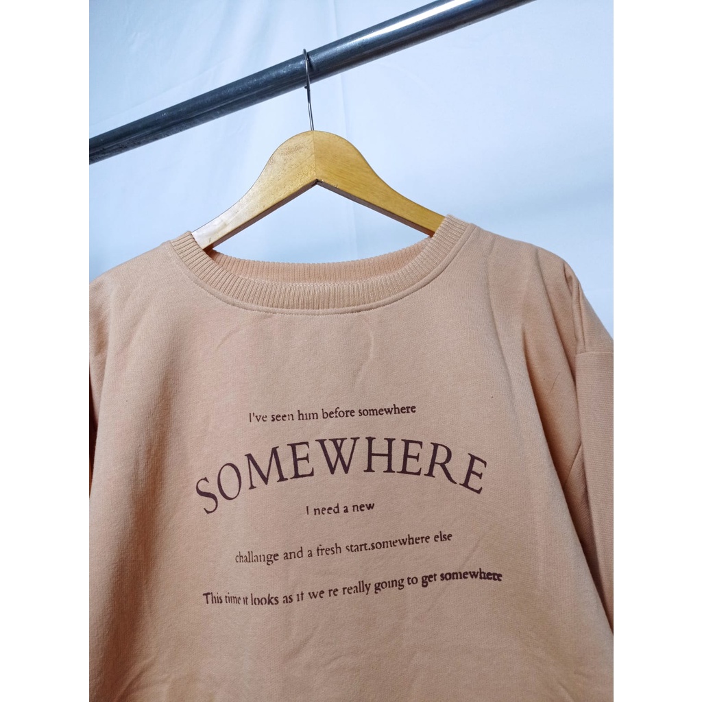 Sweater Wanita Somewhere  Bahan Fleece