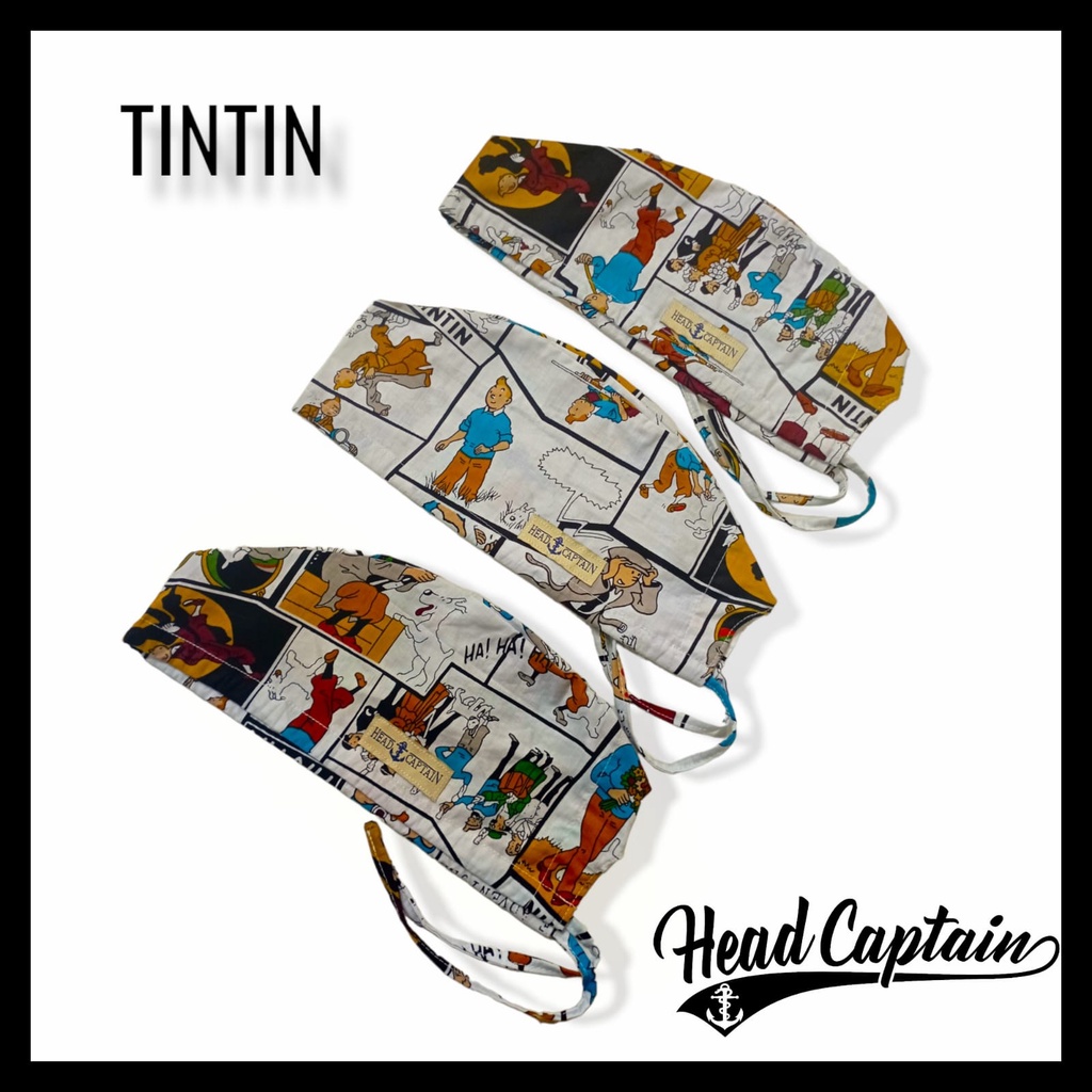 Headcap/ head cap bedah/ headcaptain /topi bedah/topi dokter/topi perawat/surgicalhat/ TINTIN