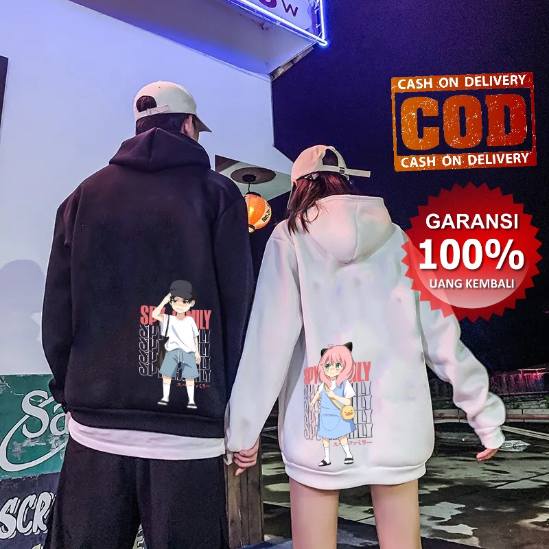 PROMO COD SWEATER HOODIE PRIA WANITA UNISEX PASANGAN COUPLE KAPEL / SPY X FAMILY OVERSIZE SWEATER HOODIE