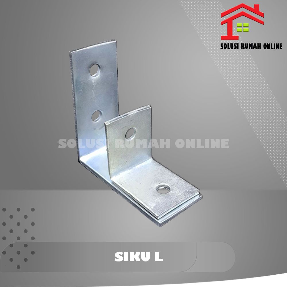 Plat Siku L Besi 2 x 2 - 4 x 4 cm / Plat Siku Tebal Rak Ambalan 2cm / 20 mm - 4cm / 40 mm