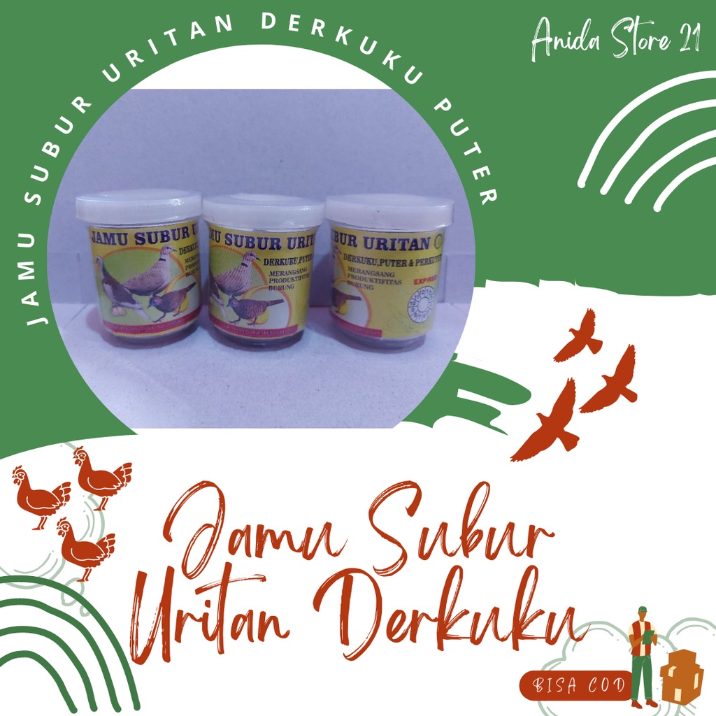 Jamu Subur Uritan Derkuku Puter Pelung Burung Perkutut Asli