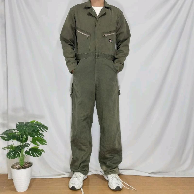 DICKIES COVERALL GREEN WASHED CARPENTER