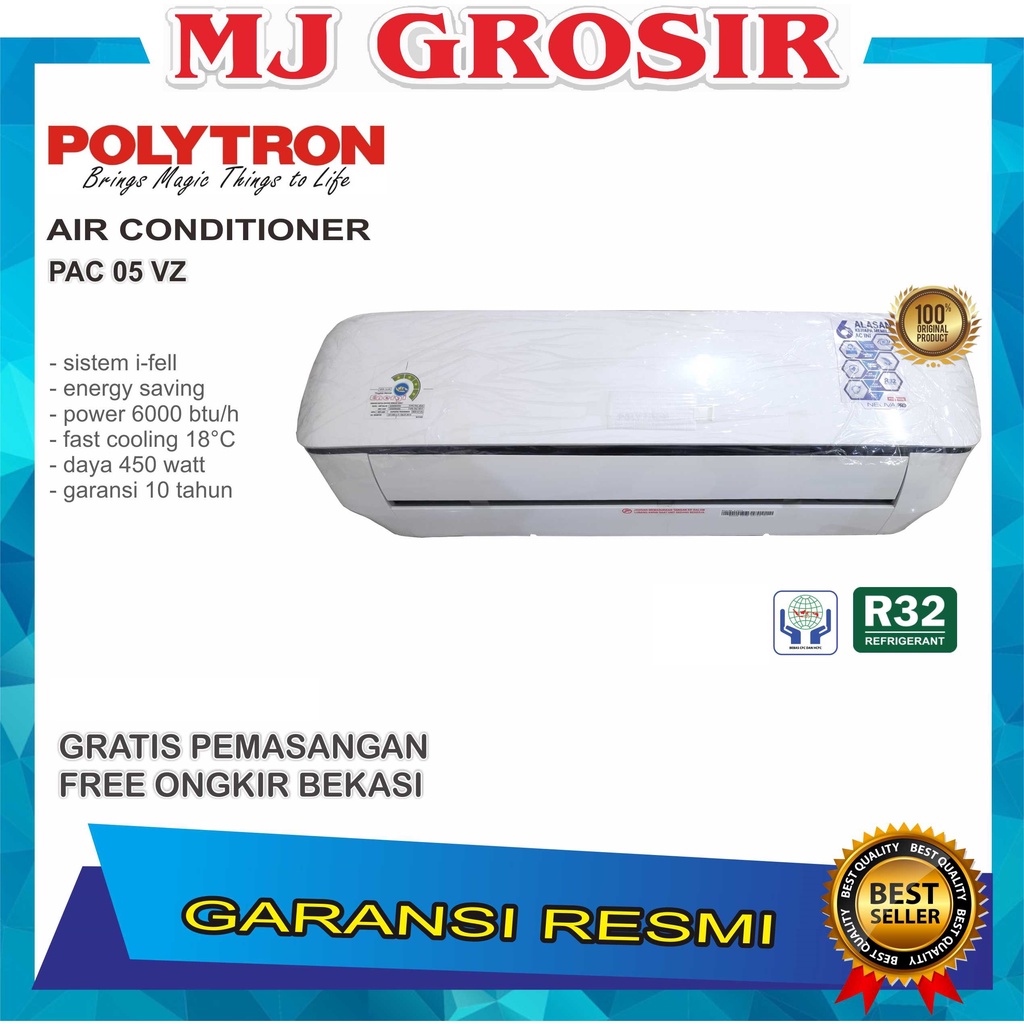 AC POLYTRON PAC 05 VZ 1/2 PK + PASANG R410 NEUVA ICE LOW