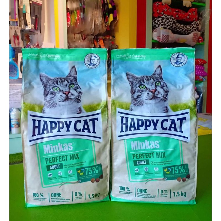 Happy Cat Minkas Perfect Mix Kemasan 1,5KG / Happy Cat Minkas Mix