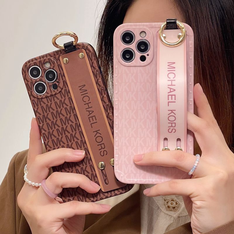 Luxury Gelang Tangan Case IPhone Xr Xs Max14 Plus Ip Apple IPhone 11 12 13 14 Pro Max Sarung Silikon Wanita Casing Handphone Michael Kors