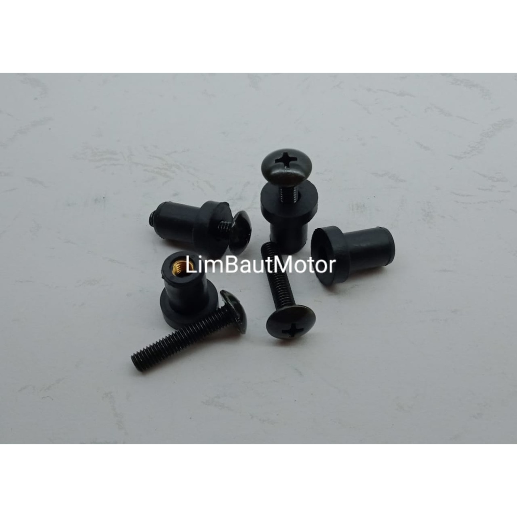 Jual Lim Baut Motor Baut Mur Tameng Visor Yamaha Nmax Baut Plus Mur Karet Windsield Set