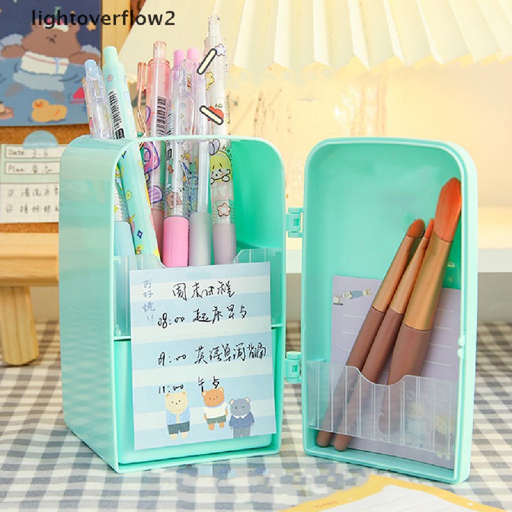 (lightoverflow2) 1pc Kotak Penyimpanan Pulpen / Pensil / Alat Tulis / Makeup Untuk Kulkas