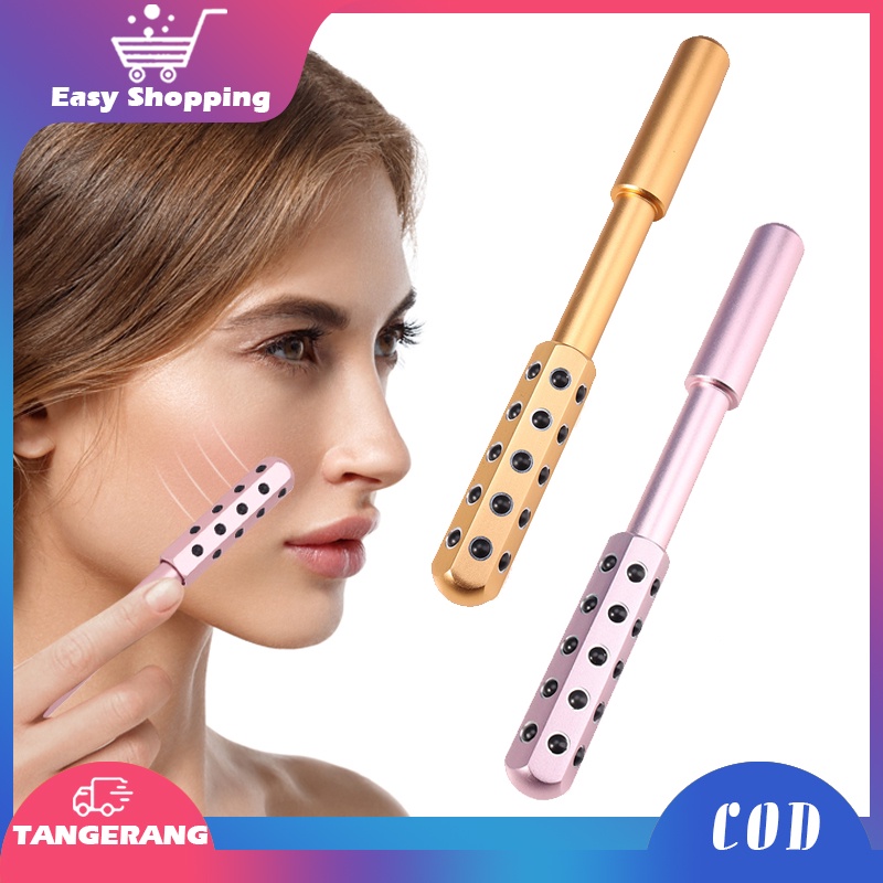 30 Pijat Batu Face Roller Massager Alat Pijat Wajah Perawatan Wajah Alat Pijat Muka Germanium roller Untuk Kemerahan Menenangkan Kerutan