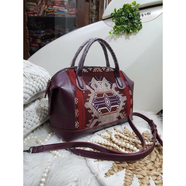 DINDA HAND BAG BATIK, TAS ETNIK BATIK TULIS MIX KULIT ASLI, TAS BATIK, JAND BAG BATIK