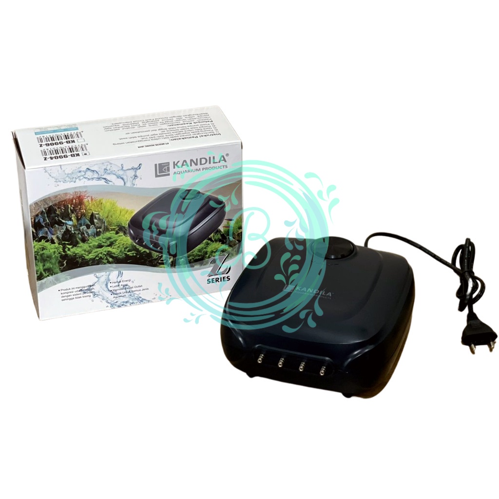 Kandila 9904-Z Aerator Aquarium 4 Lubang Outlet Output Air Pump Pompa Gelembung Udara Aquarium Kolam KD 9904z