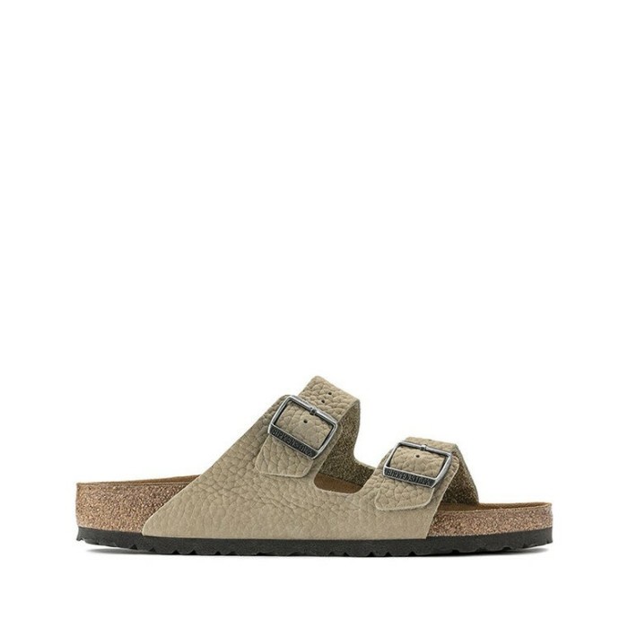 BIRKENSTOCK SANDAL PRIA ORIGINAL Arizona Nubuck Leather Sandals KHAKI