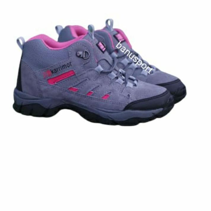 Baru  SEPATU GUNUNG WANITA KARRIMOR SEPATU HIKING OUTDOOR WANITA KARRIMOR ABU PINK ツ