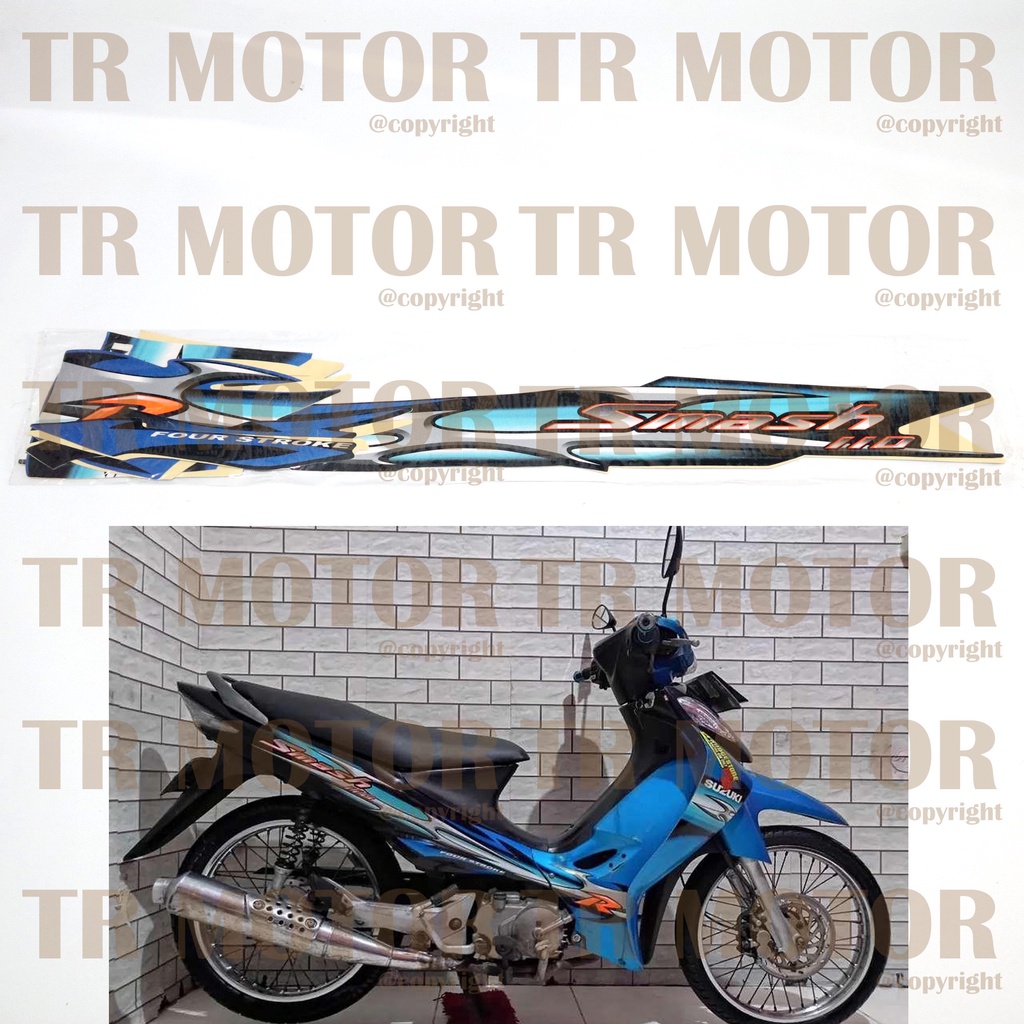 Stiker Motor Smash New 110 2006 Sticker Striping Lis Full Set Motor