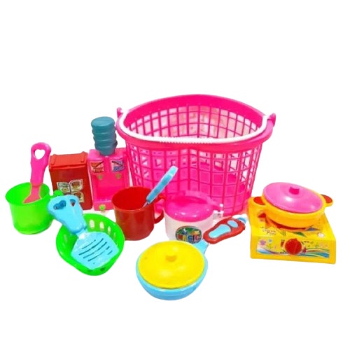 MAINAN MASAK SET KRANJANG ISI LENGKAP MURAH MAINAN PERALATAN KITCHEN SET WJS221