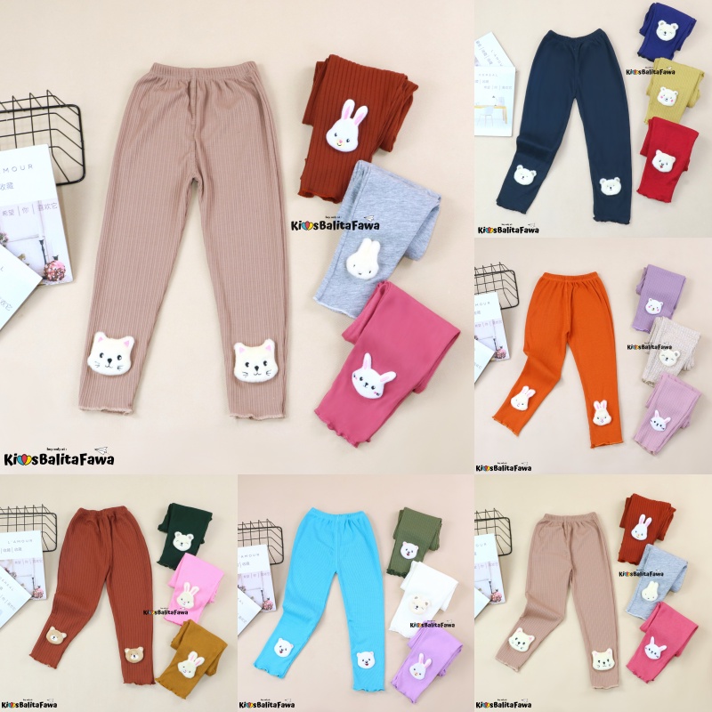 [IMPORT] Legging Dahyun uk Bayi 3-12 Bulan / Celana Panjang Premium Cotton Rib Anak Perempuan Bayi Balita Leging Polos Knit Import babycinnamon