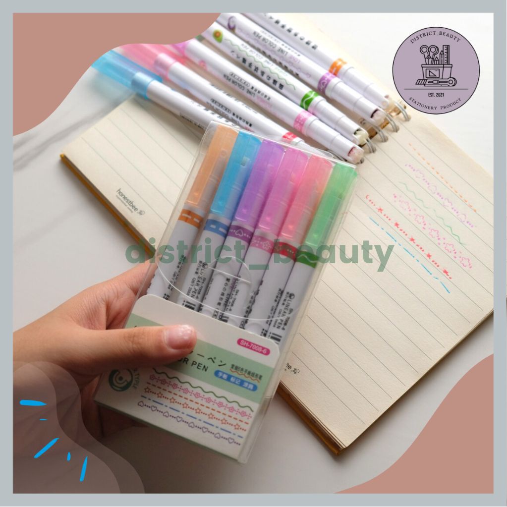 

SET LINEAR COLOR PEN ISI 6 PCS HIGHLIGHT BUKU UNIK LINEAR PEN IMUT LUCU