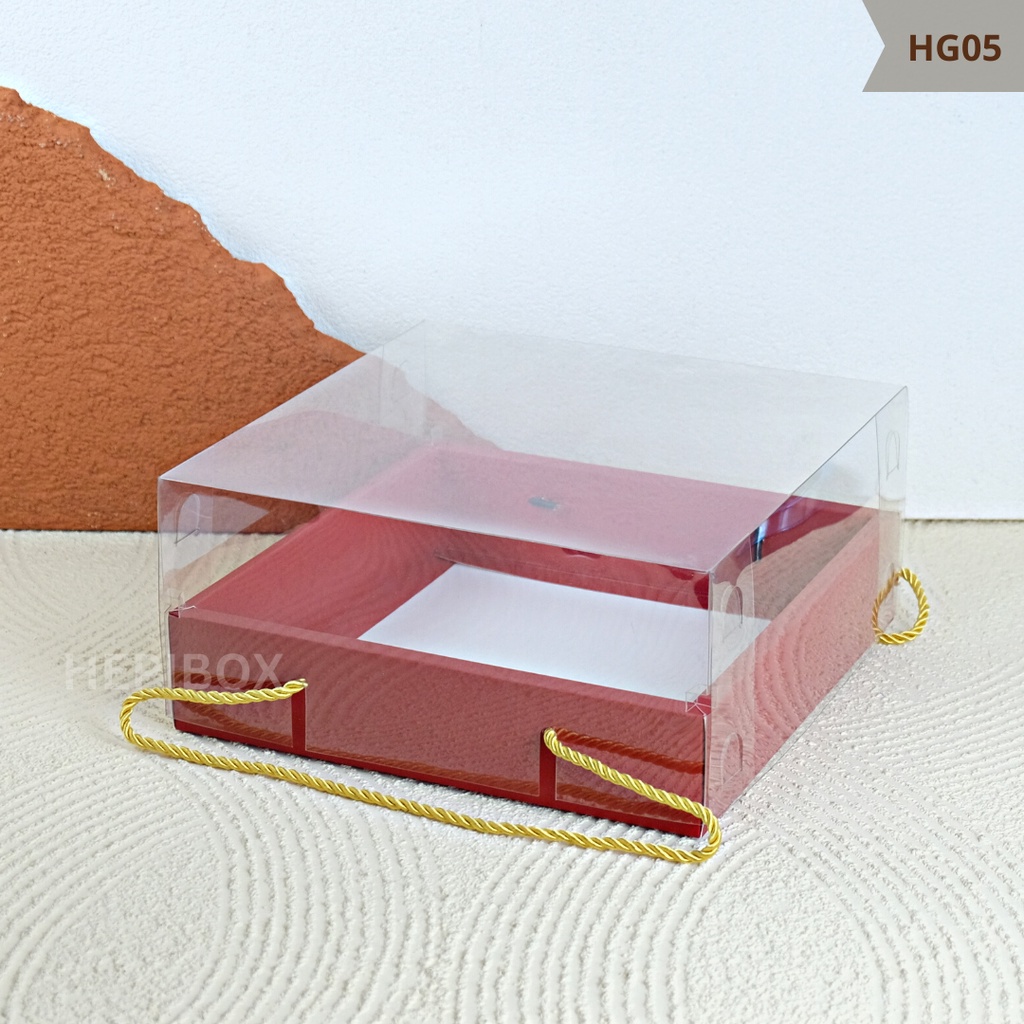 Box Mika Tali / Box Mika Handle / Kotak Hantaran Mika / Kotak Kue Mika I HG05