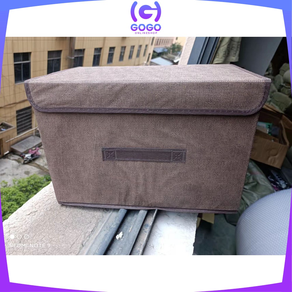 GOGO-C484 Storage Box 2in1 / Tempat Penyimpanan Serbaguna / Box Organizer Baju Kotak Mainan Anak Portable