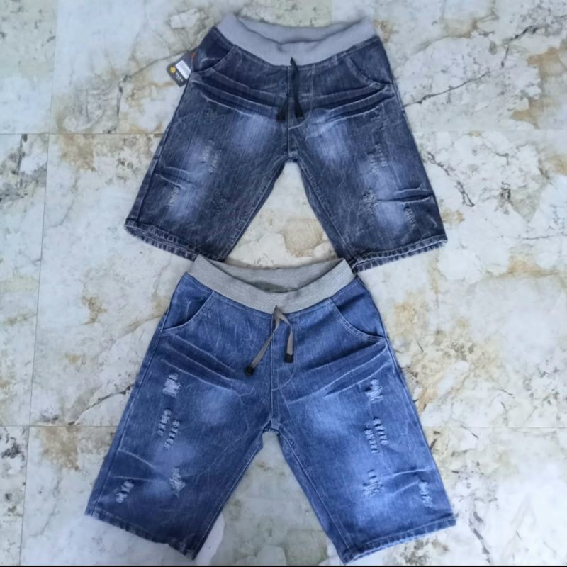 jeans pendek kolor rip pria jeans kolor sobek street