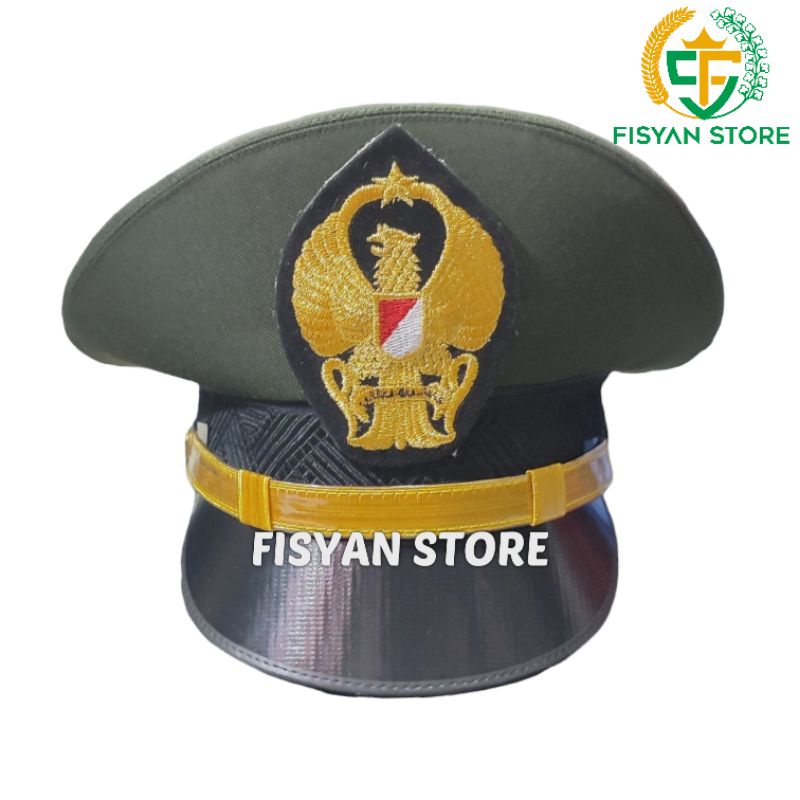 Topi Pet PDU Pama TNI AD | Topi Pet TNI AD