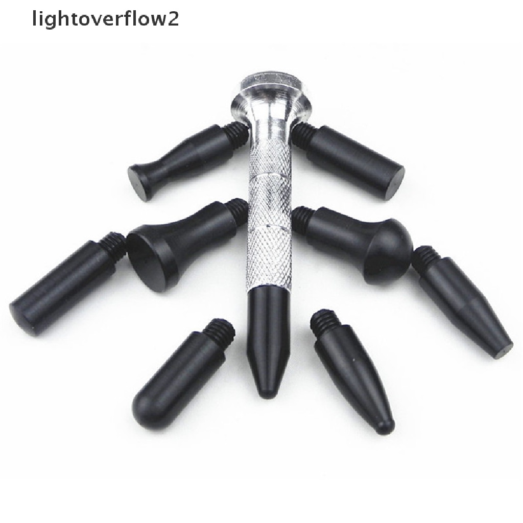 (lightoverflow2) Pena Tap Down Dengan 9 Kepala Untuk Reparasi Penyok Mobil